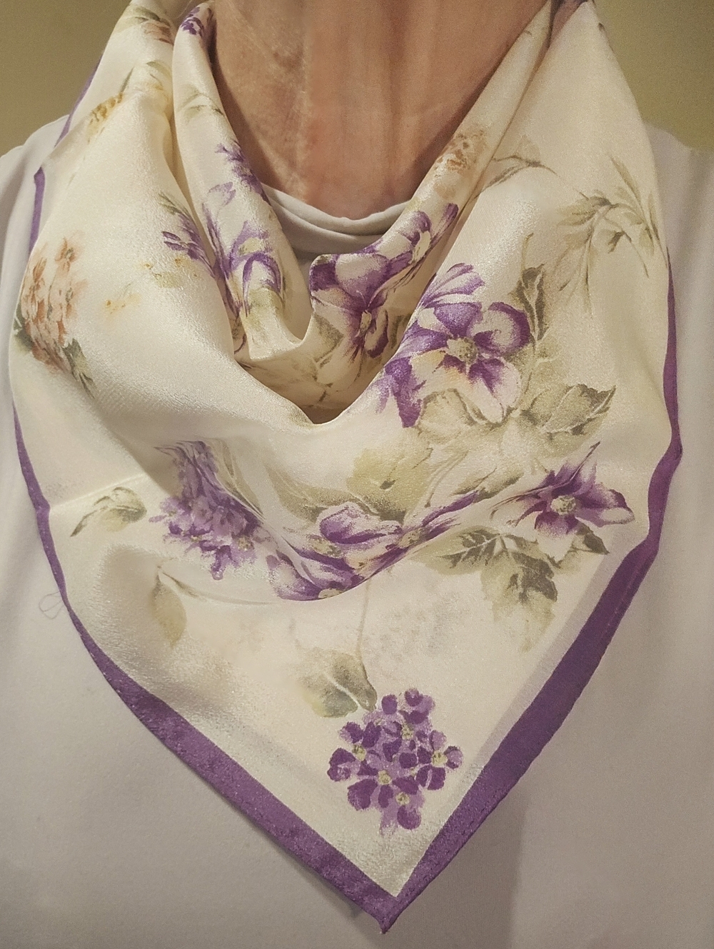 Talbots 100% Silk Chiffon 20x20 Square Scarf